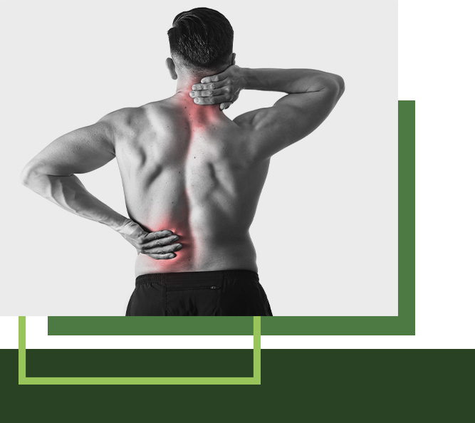 man with back and neck pain